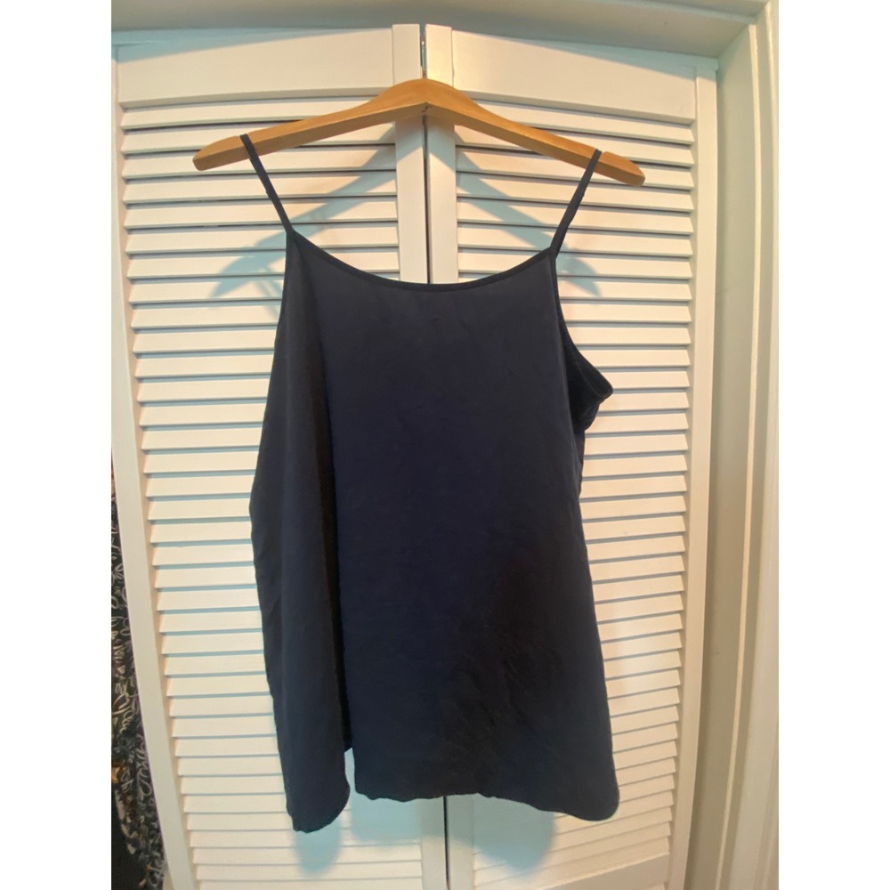 Time and Tru Navy Blue Cami Tank Top XXL 20 Adjustable Spaghetti Straps